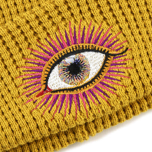 EYE beanie hat 👁️ Mustard Yellow