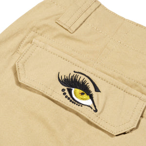 Multi Eye cargo shorts 👁 Beige
