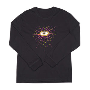 Radiating Eye long sleeve t-shirt 👁 Black