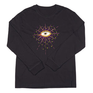 Radiating Eye long sleeve t-shirt 👁 Black