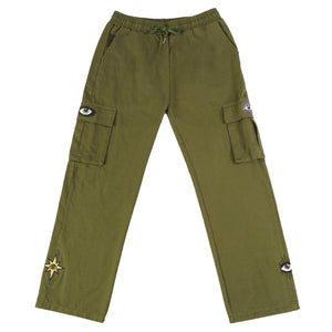 RADIATING EYE Y2K cargo trousers 👁 Green