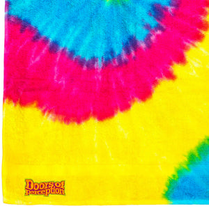 LOGO Tie Dye beach towel 🚪 Fluro Rainbow